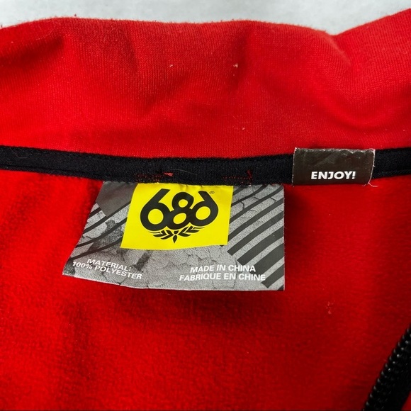 686 Jacket Youth XL Zip‎ Front Lightweight Red Jogger Embroidered Logo Womens SM - Picture 12 of 14